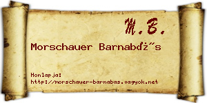 Morschauer Barnabás névjegykártya